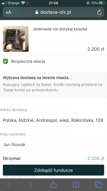 OLX wysyłka za 1zł