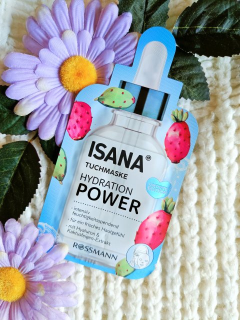 Isana Maseczka do twarzy w płacie, Hydration Power, Z kwasem hiaulronowym i ekstraktem z kaktusa