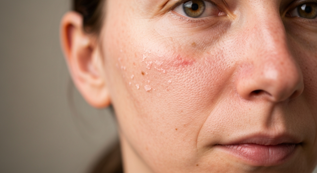 infoblog dresscloud Czerwona łuszcząca się skóra na twarzy - co robić i jak ją załagodzić?