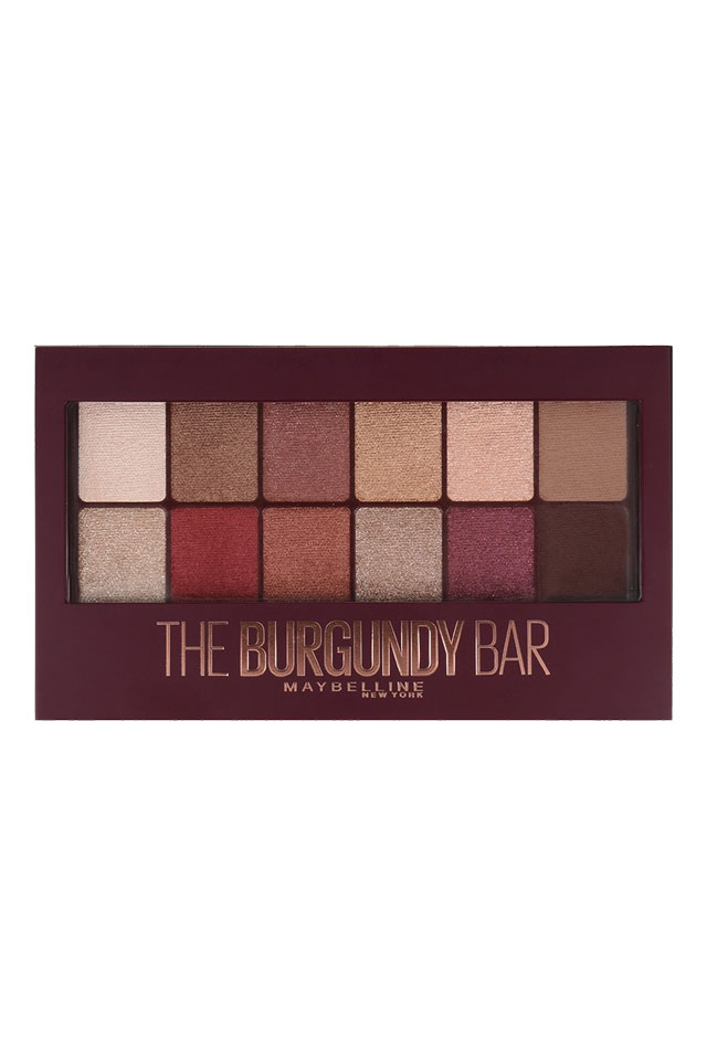 Maybelline The Burgundy Bar, Paleta cieni do powiek