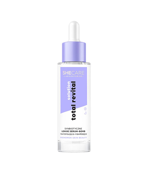 Shecare Serum-BOMB do twarzy, Symbiotyczne, Rewitalizująco-regenerujące, Bogate, Solution Total Revival
