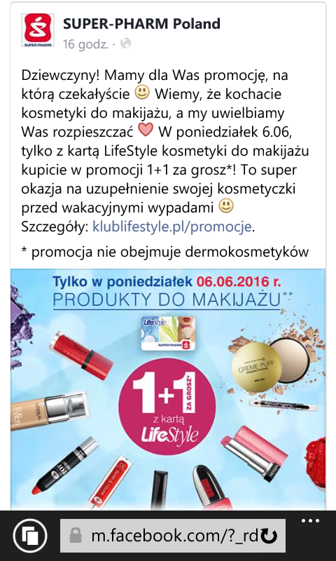 promocja w superpharm tylko dzisiaj 06.06!