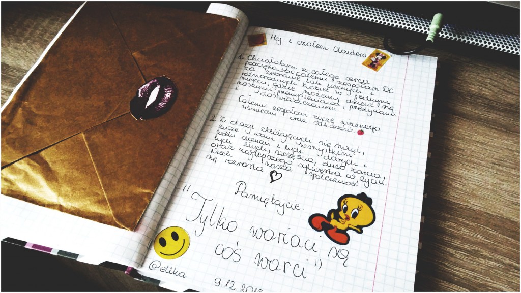 Wędrujący zeszyt na DC ! Rozkręcamy się! :D 