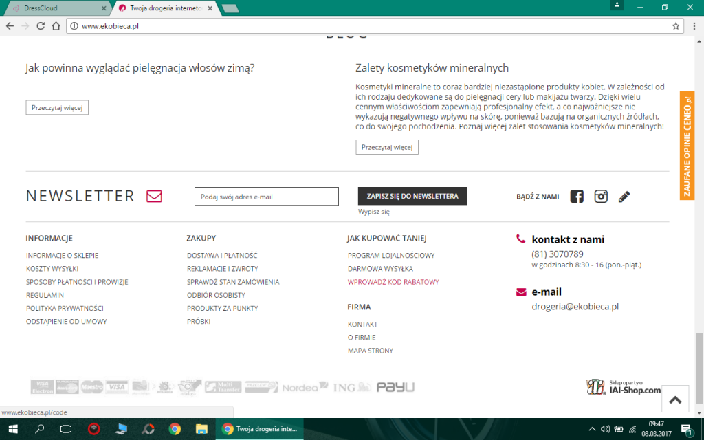 DARMOWA DOSTAWA na ekobiecej +10% rabatu