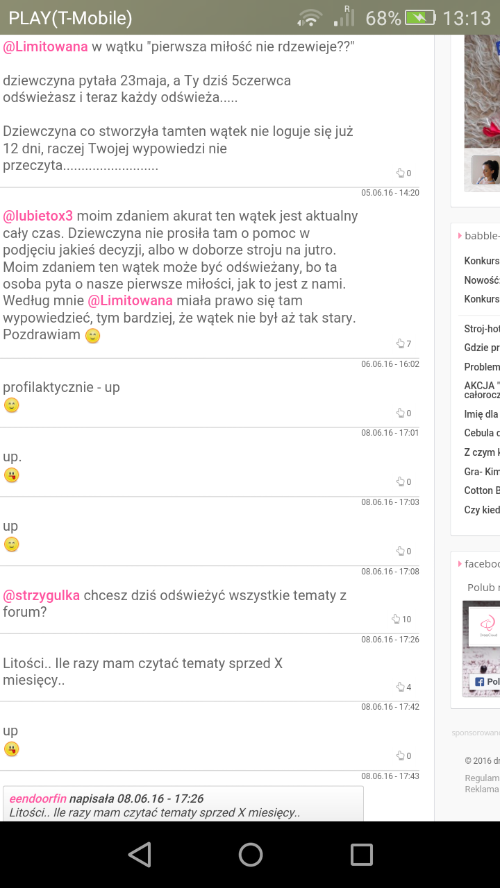 Prośba do nowych dziewczyn