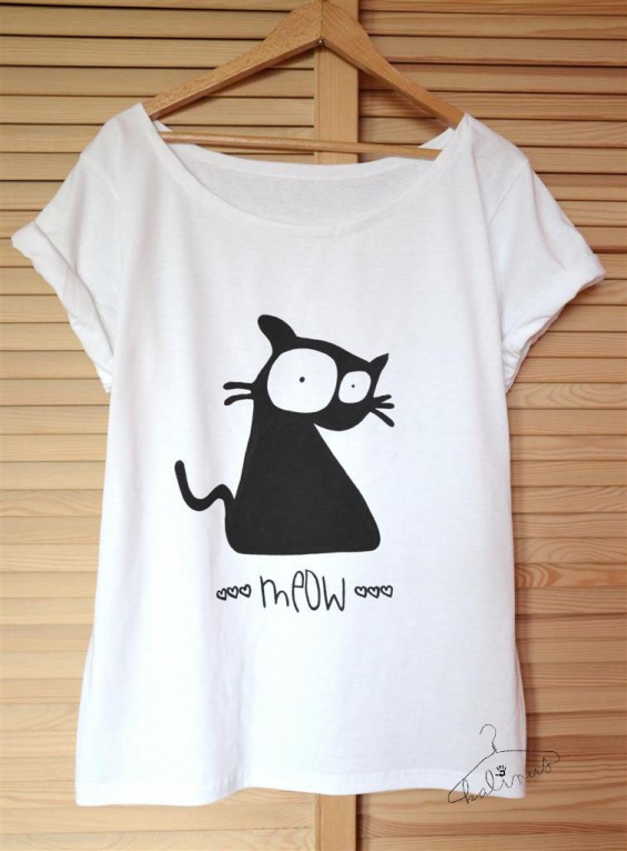 DIY bluzki dla fanek psów i kotów ;)