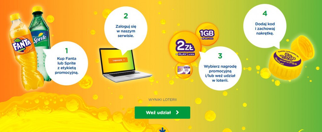 Chętnie przygarnę nakrętki Coca-Cola, Sprite, Fanta! Promocja Play