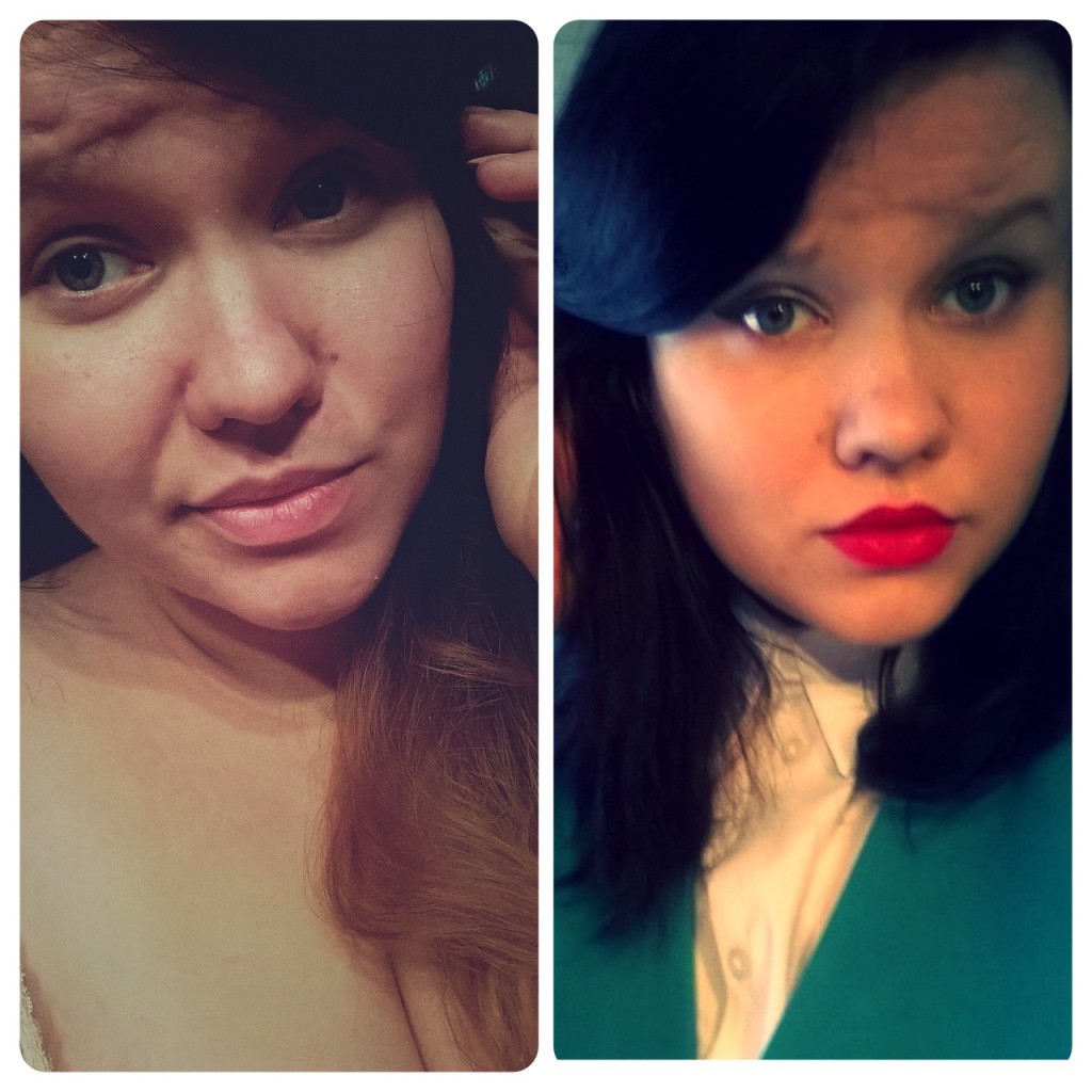 w makijażu i bez...