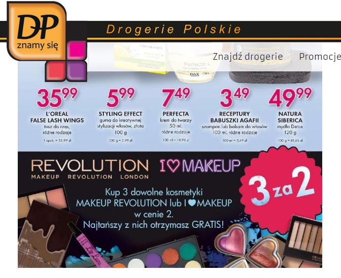 3 za 2 make up revolution 