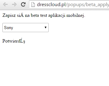 Aplikacja DressCloud - Zapisz się do testowej wersji beta
