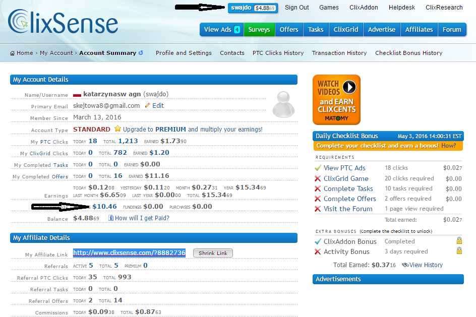 zarabianie przez klikanie. :)