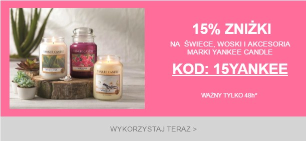 -25% i -15% zniżki na zapachy Yankee Candle 