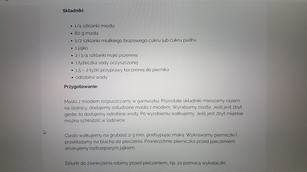 Sprawdzony przepis na pierniczki :)