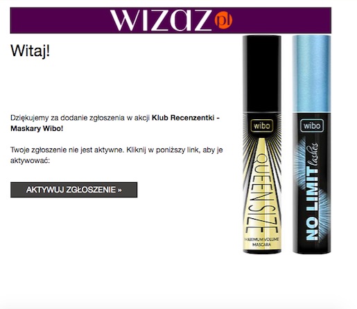 Testowanie maskar Wibo