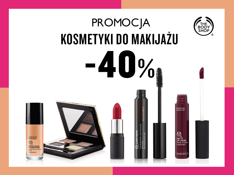 the Body Shop 40% zniżki na wszystkie produkty do makijażu