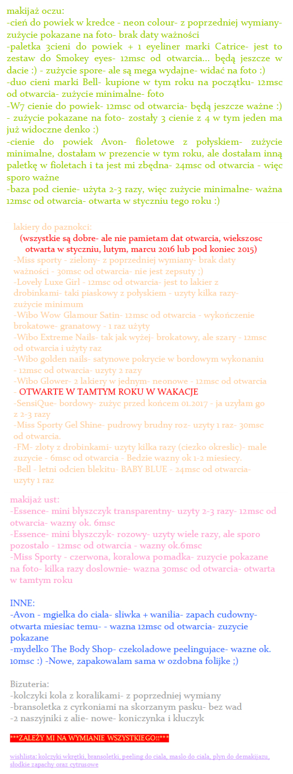 DODATKOWA Wymiana Kosmetyczna - wymiana ekspresowa