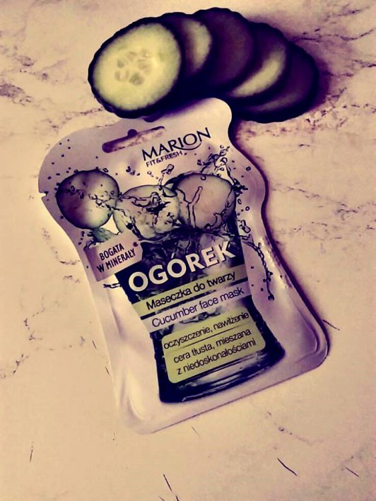Marion, Fit&Fresh, Maseczka do twarzy, Ogórek