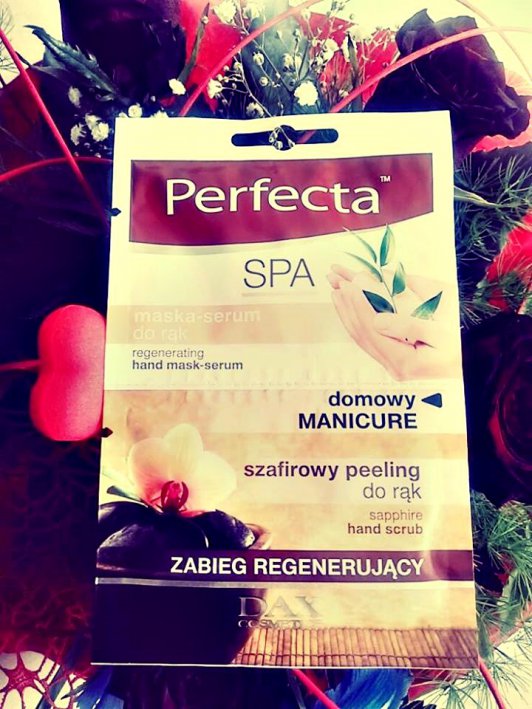 Perfecta SPA, Zabieg regenerujący, Szafirowy peeling i maska, serum do rąk