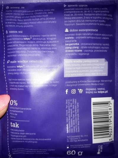Relaksacyjna Sól do kąpieli Tołpa