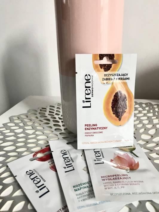Lirene Peeling do twarzy, Oczyszczający zabieg z kwasami, Peeling enzymatyczny, Kwasy owocowe