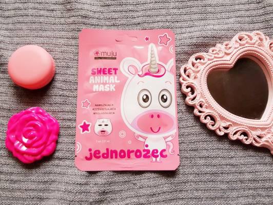 Muju Maska do twarzy w płacie, Sweet Animal Mask, Jednorożec