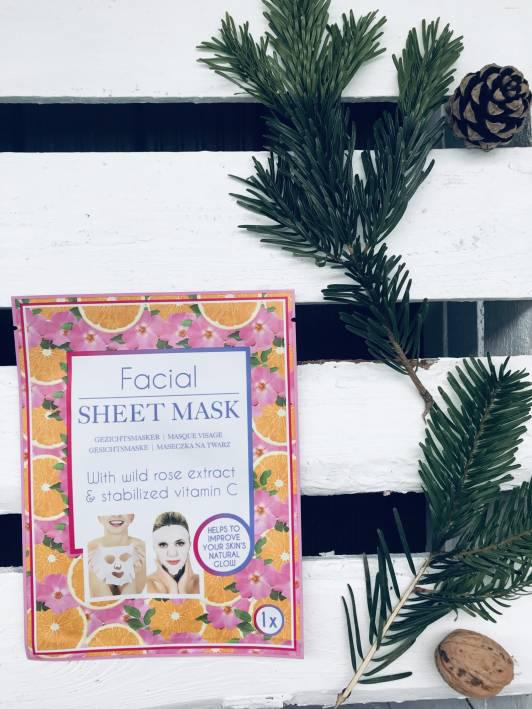 Mascot Europe Facial Sheet Mask, Maseczka na twarz, Wyciąg z róży i stabilizowana witamina C