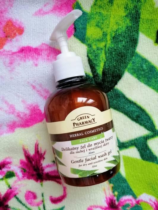 Green Pharmacy Żel do mycia twarzy, Delikatny, Aloes