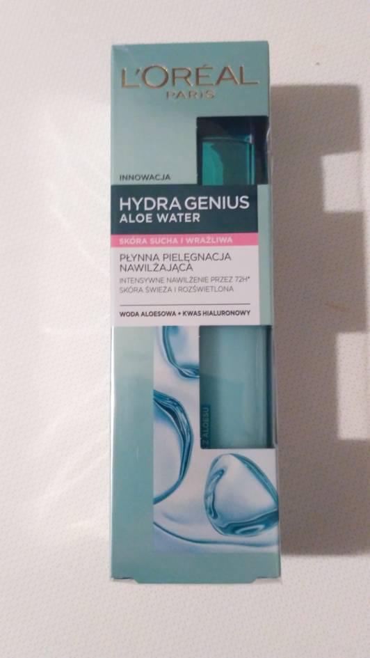L'Oréal Hydra Genius Aloe Water, Płynna pielęgnacja nawilżająca, Skóra sucha i wrażliwa