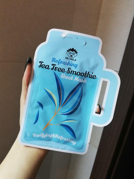 Dr. Mola Maska do twarzy w płacie, Tea Tree Smoothie, Refreshing
