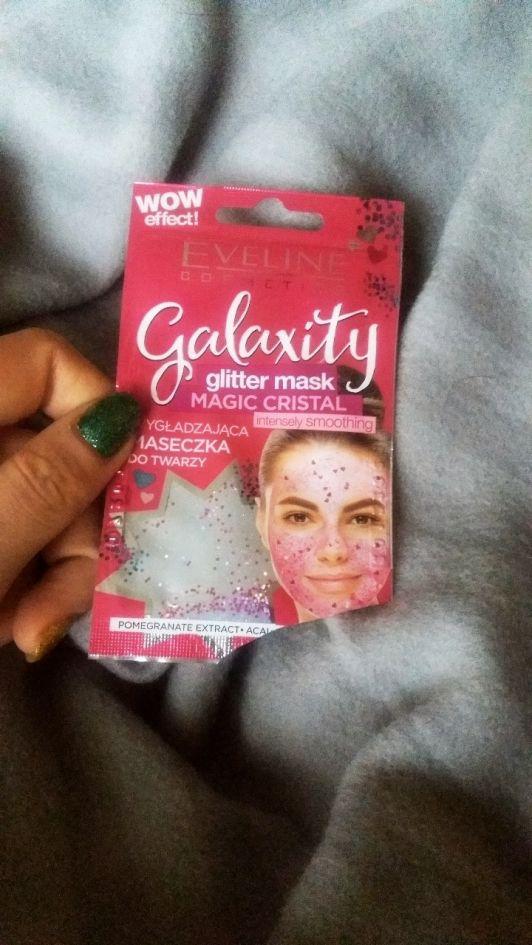 Eveline Galaxity, Glitter Mask, Maseczka do twarzy, Wygładzająca, Magic Cristal