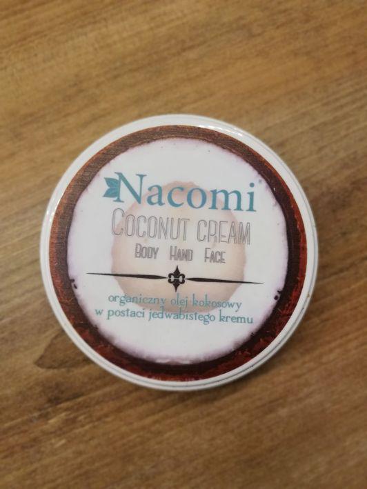 Nacomi Krem do twarzy, ciała i rąk, Coconut Oli Cream, Naturalny olej kokosowy w postaci jedwabistego kremu