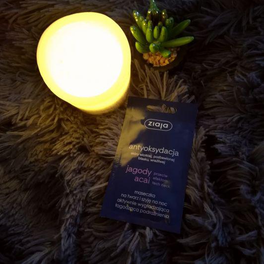 Ziaja Antyoksydacja, Jagody Acai, Maseczka na twarz i szyję, Na noc