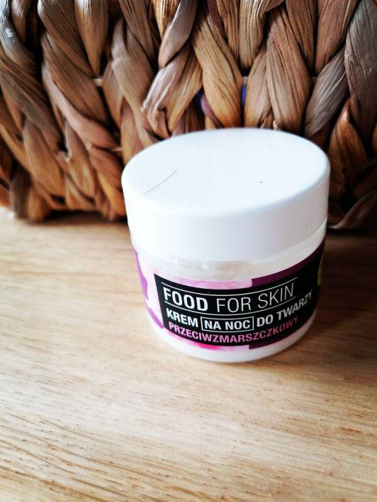 Cien Food for Skin, Krem do twarzy, Przeciwzmarszczkowy na noc, Odmłodzenie z dziką różą