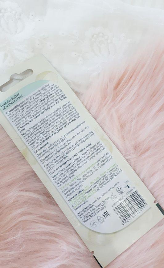 Delia Botanical Flow, Maseczka do twarzy, Oczyszczająca, Z zieloną glinką i naturalną wodą kokosową