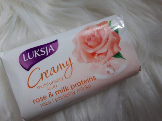 Luksja Mydło w kostce, kremowe, róża i proteiny mleka