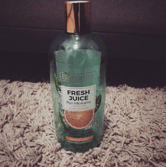 Bielenda Fresh Juice, Płyn micelarny do twarzy, Detoksykujący, Z bioaktywną wodą cytrusową
