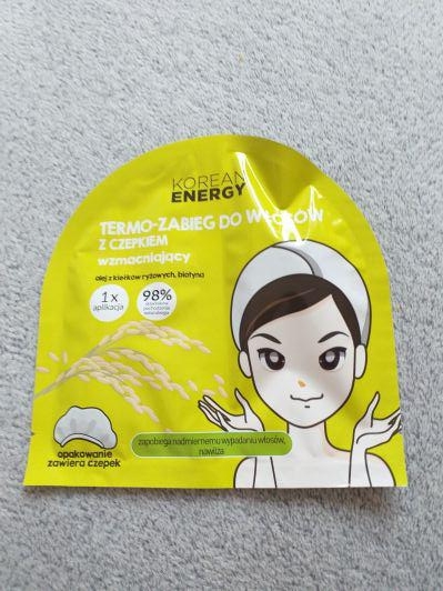 item Reconcile placard Marion - Korean Energy, Termo-zabieg do włosów z czepkiem, Wzmacniający,  Olej z kiełków ryżowych i biotyna, opinie i recenzje na DressCloud