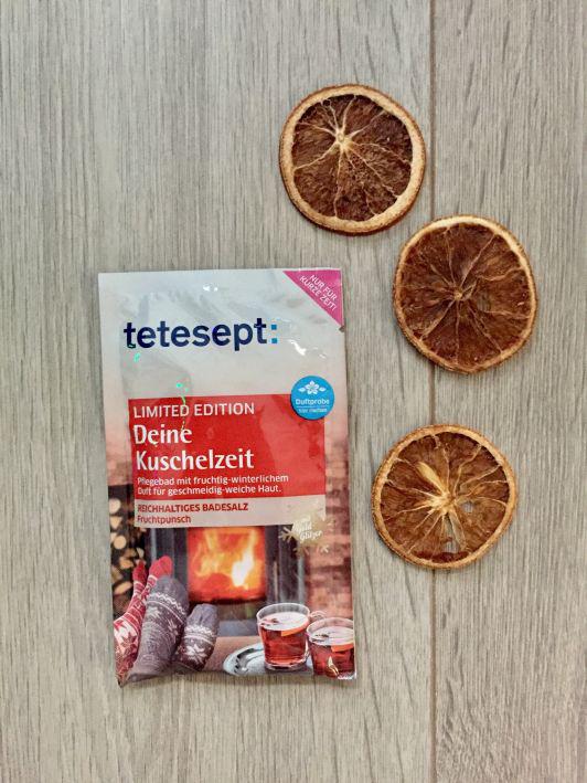 Tetesept Sól do kąpieli, Deine Kuschelzeit, Korzenno-owocowy zapach ponczu