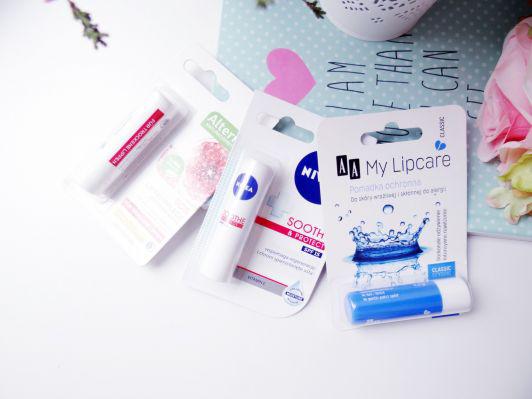 pomadki od ust AA, Alterra, Nivea