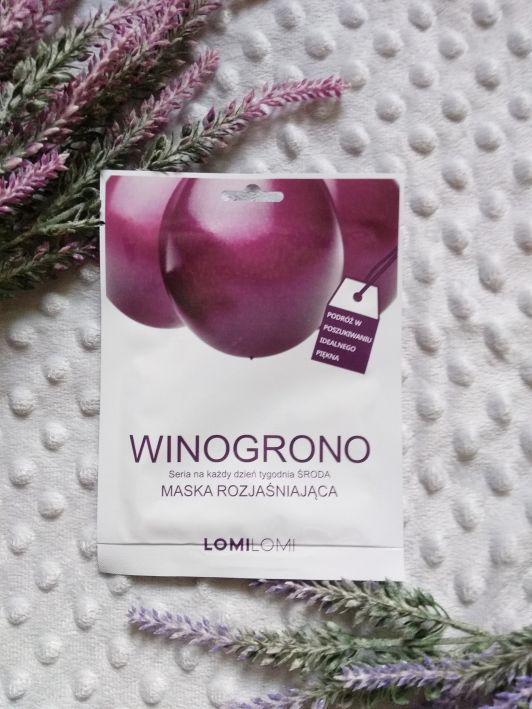 LOMI LOMI Maska do twarzy w płacie, Rozjaśniająca, Winogrono