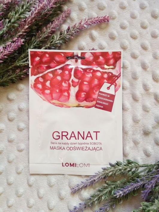 LOMI LOMI Maska do twarzy w płacie, Witalizująca, Granat