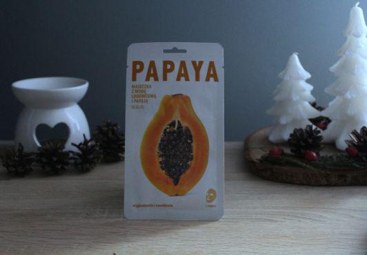 Mishe Maska do twarzy w płacie, Papaja, Z wodą lodowcową