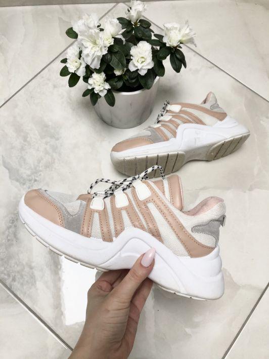 Różowe sneakersy Stade