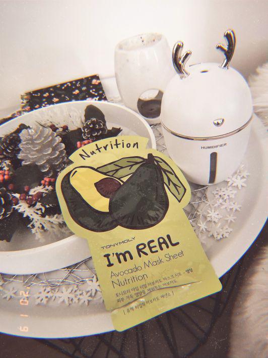 Tony Moly I'm Real, Avocado Mask Sheet, Maska do twarzy w płacie, Avocado