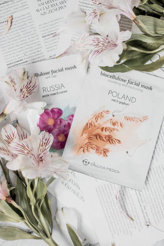 Calluna Medica Maska do twarzy w płacie, Nawilżająca, Poland, Oat & Yoghurt