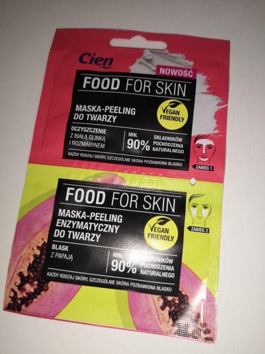 Cien , Maska-peeling do twarzy, Oczyszczenie z białą glinką i rozmarynem, Blask z papają, Każdy rodzaj skóry, Szczególnie skóra pozbawiona blasku