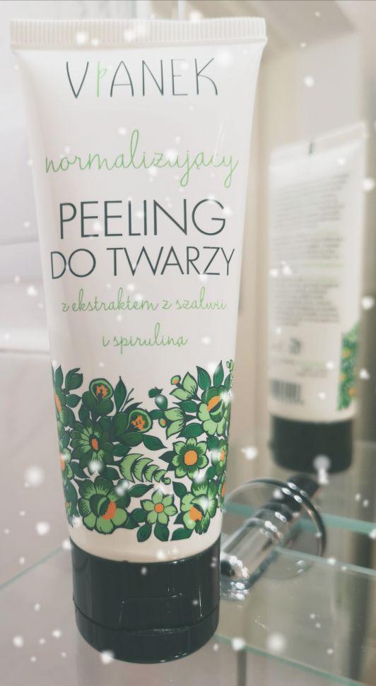 Vianek Peeling do twarzy, Seria zielona, Normalizujący, Szałwia i spirulina
