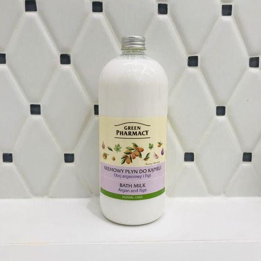 Green Pharmacy Kremowy płyn do kąpieli, Olej arganowy i figi