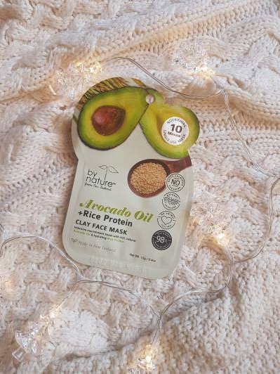 By nature Maseczka do twarzy, Glinkowa, Olej z awokado i białko ryżowe