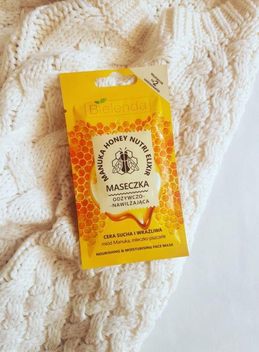 Bielenda Manuka Honey Nutri Elixir, Maseczka do twarzy, Odżywczo-nawilżająca, Cera sucha i wrażliwa, Miód manuka i mleczko pszczele
